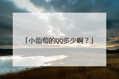 小葡萄的QQ多少啊？