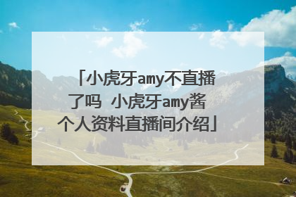 小虎牙amy不直播了吗 小虎牙amy酱个人资料直播间介绍