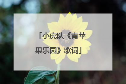 小虎队《青苹果乐园》歌词
