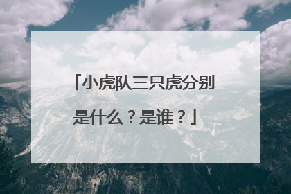 小虎队三只虎分别是什么?是谁?