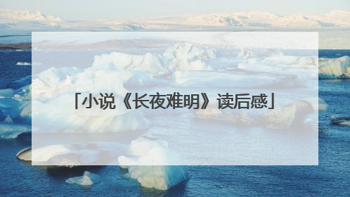小说《长夜难明》读后感