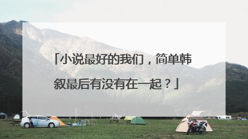 小说最好的我们,简单韩叙最后有没有在一起?