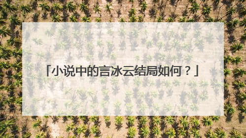小说中的言冰云结局如何？