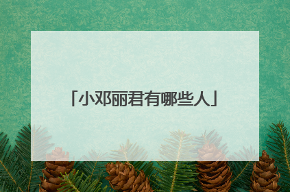 小邓丽君有哪些人