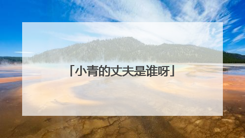 小青的丈夫是谁呀