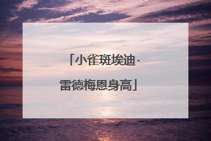 小雀斑埃迪·雷德梅恩身高