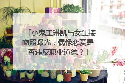 小鬼王琳凯与女生接吻照曝光,偶像恋爱是否违反职业道德?
