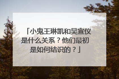 小鬼王琳凯和吴宣仪是什么关系?他们最初是如何结识的?