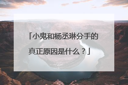 小鬼和杨丞琳分手的真正原因是什么？