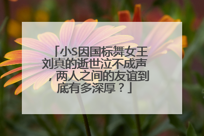 小S因国标舞女王刘真的逝世泣不成声，两人之间的友谊到底有多深厚？