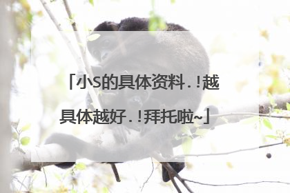 小S的具体资料.!越具体越好.!拜托啦~