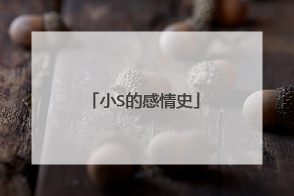 小S的感情史