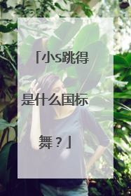 小S跳得是什么国标舞?