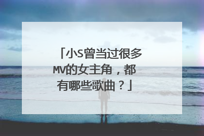 小S曾当过很多MV的女主角，都有哪些歌曲？