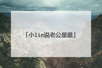 小lin说老公是谁