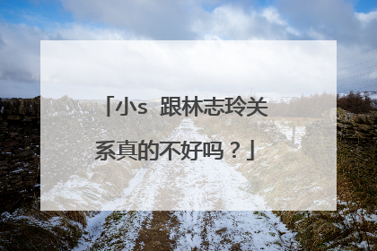 小s 跟林志玲关系真的不好吗?