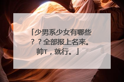 少男系少女有哪些??全部报上名来。帅T,就行。