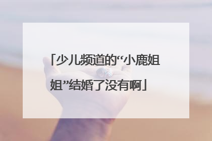 少儿频道的“小鹿姐姐”结婚了没有啊