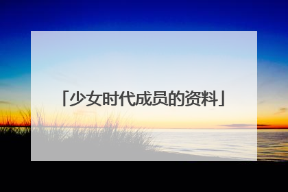 少女时代成员的资料