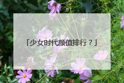 少女时代颜值排行?