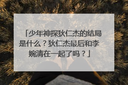 少年神探狄仁杰的结局是什么？狄仁杰最后和李婉清在一起了吗？