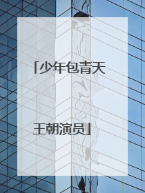 少年包青天王朝演员