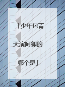 少年包青天演阿狸的哪个是