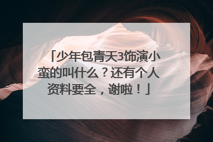 少年包青天3饰演小蛮的叫什么？还有个人资料要全，谢啦！