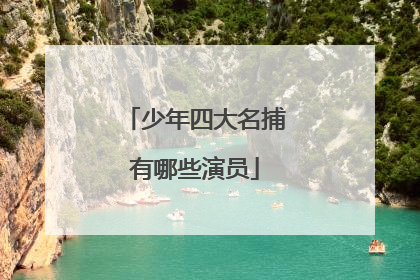 少年四大名捕有哪些演员