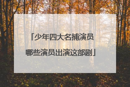 少年四大名捕演员 哪些演员出演这部剧