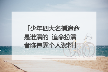 少年四大名捕追命是谁演的 追命扮演者陈伟霆个人资料