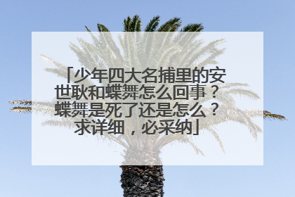 少年四大名捕里的安世耿和蝶舞怎么回事?蝶舞是死了还是怎么?求详细,必采纳