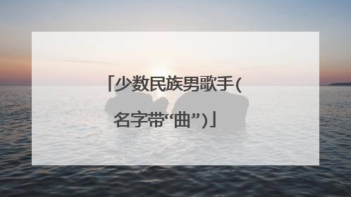 少数民族男歌手(名字带“曲”)