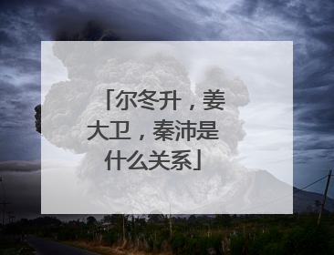 尔冬升，姜大卫，秦沛是什么关系