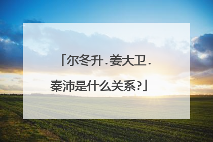 尔冬升.姜大卫.秦沛是什么关系?