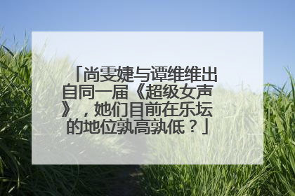 尚雯婕与谭维维出自同一届《超级女声》，她们目前在乐坛的地位孰高孰低？