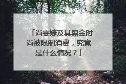 尚雯婕及其黑金时尚被限制消费，究竟是什么情况？