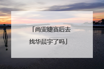 尚雯婕赛后去找华晨宇了吗