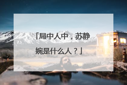 局中人中,苏静婉是什么人?