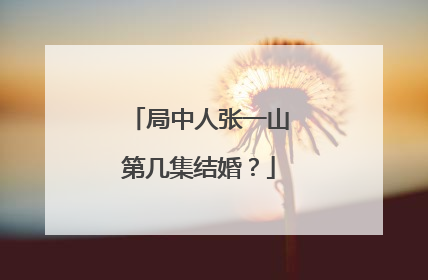 局中人张一山第几集结婚?