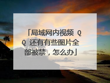 局域网内视频 QQ 还有有些图片全部被禁,怎么办