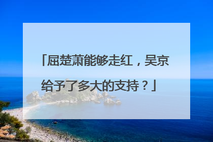 屈楚萧能够走红,吴京给予了多大的支持?