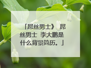 屌丝男士》 屌丝男士 李大鹏是什么背景简历。