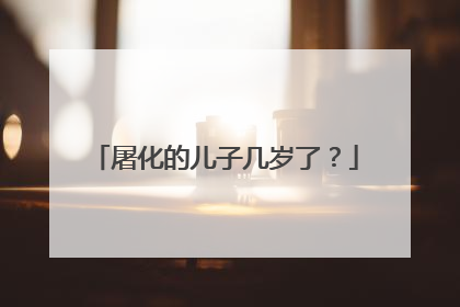 屠化的儿子几岁了？