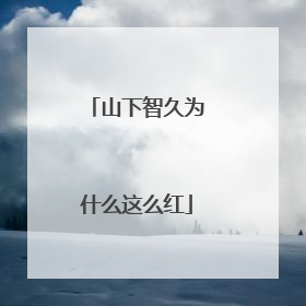 山下智久为什么这么红
