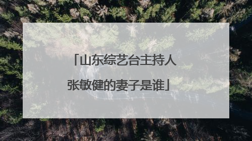山东综艺台主持人张敏健的妻子是谁