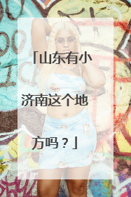 山东有小济南这个地方吗？