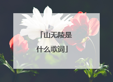 山无陵是什么歌词
