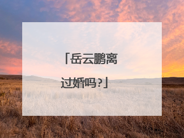 岳云鹏离过婚吗?