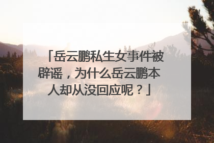 岳云鹏私生女事件被辟谣，为什么岳云鹏本人却从没回应呢？